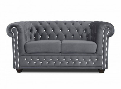 Chesterfield York Blink with Bed Function Textile Couch Upholstered Sofas Couches New